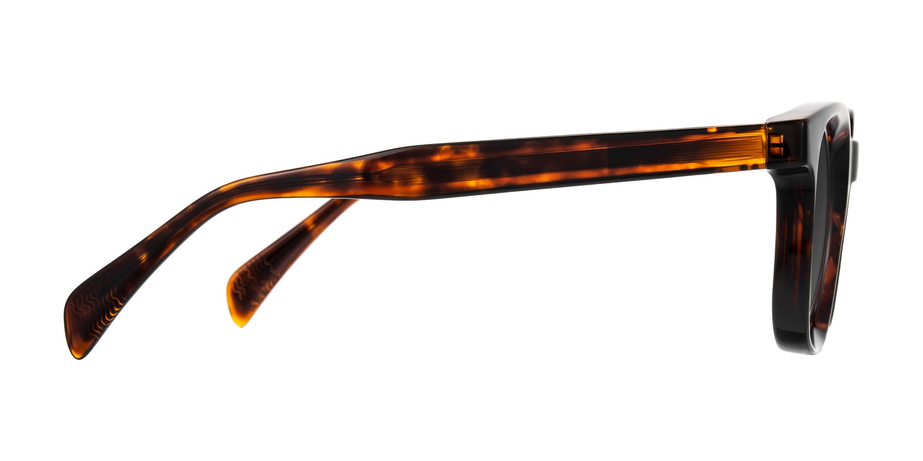 Side of Mysterious in Dark Tortoise with Gray Tinted Lenses