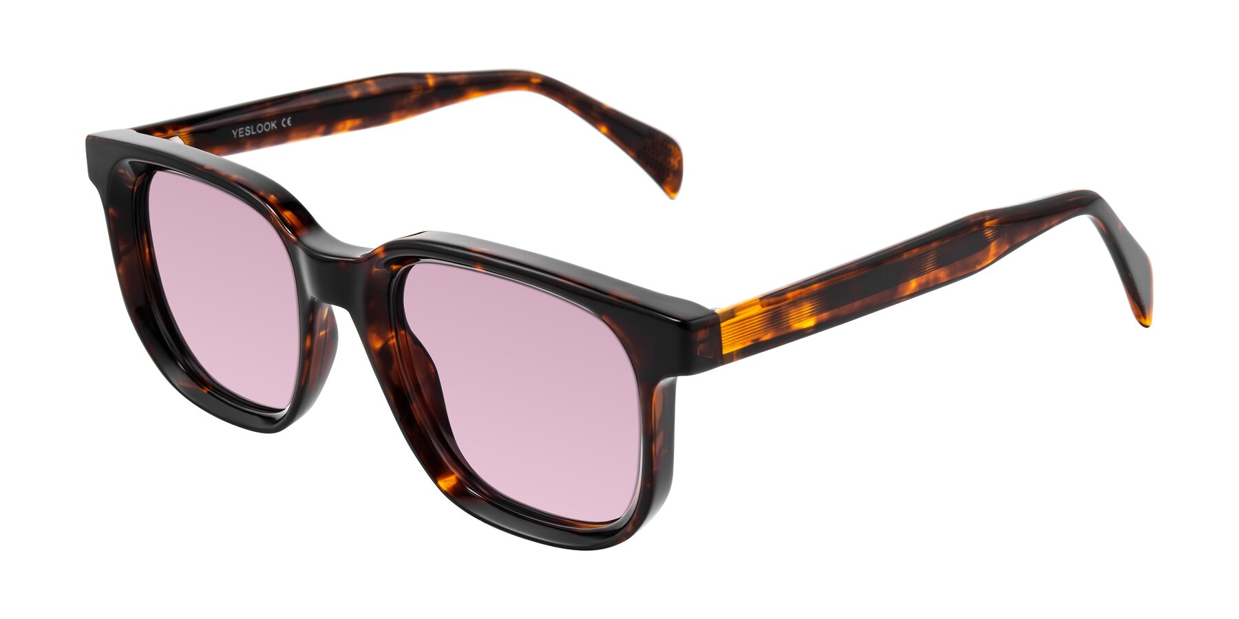 Angle of Mysterious in Dark Tortoise with Light Wine Tinted Lenses