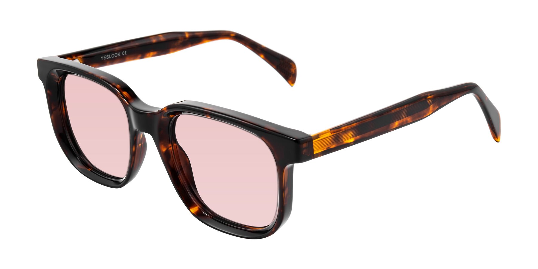 Angle of Mysterious in Dark Tortoise with Light Garnet Tinted Lenses