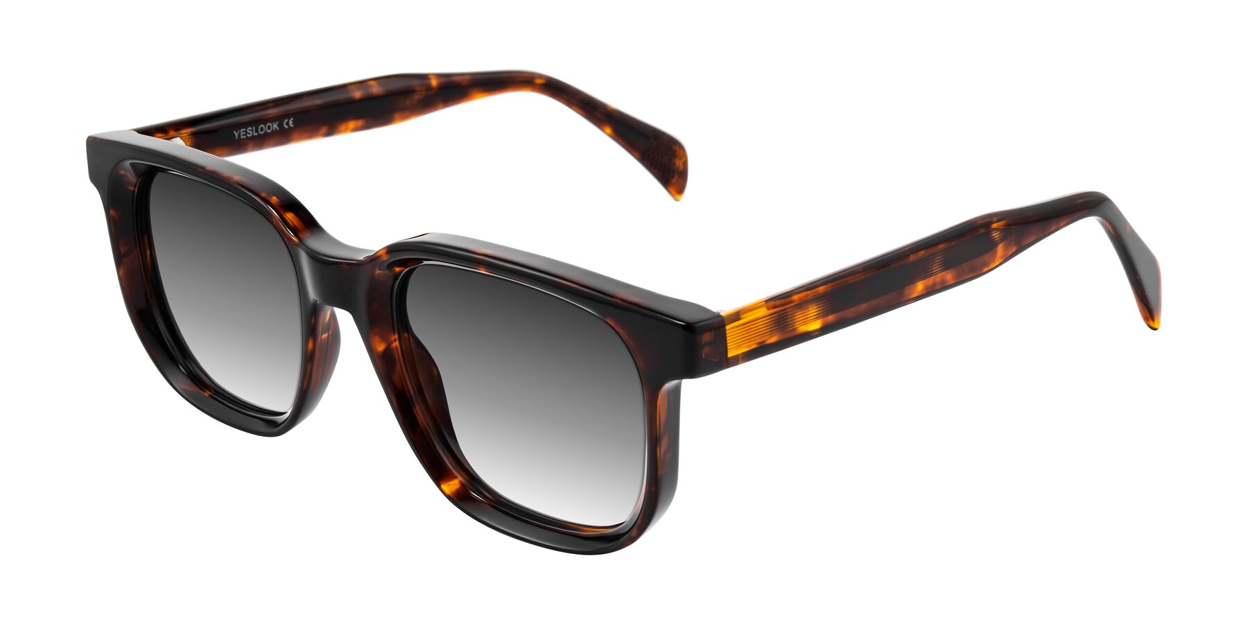 Angle of Mysterious in Dark Tortoise with Gray Gradient Lenses