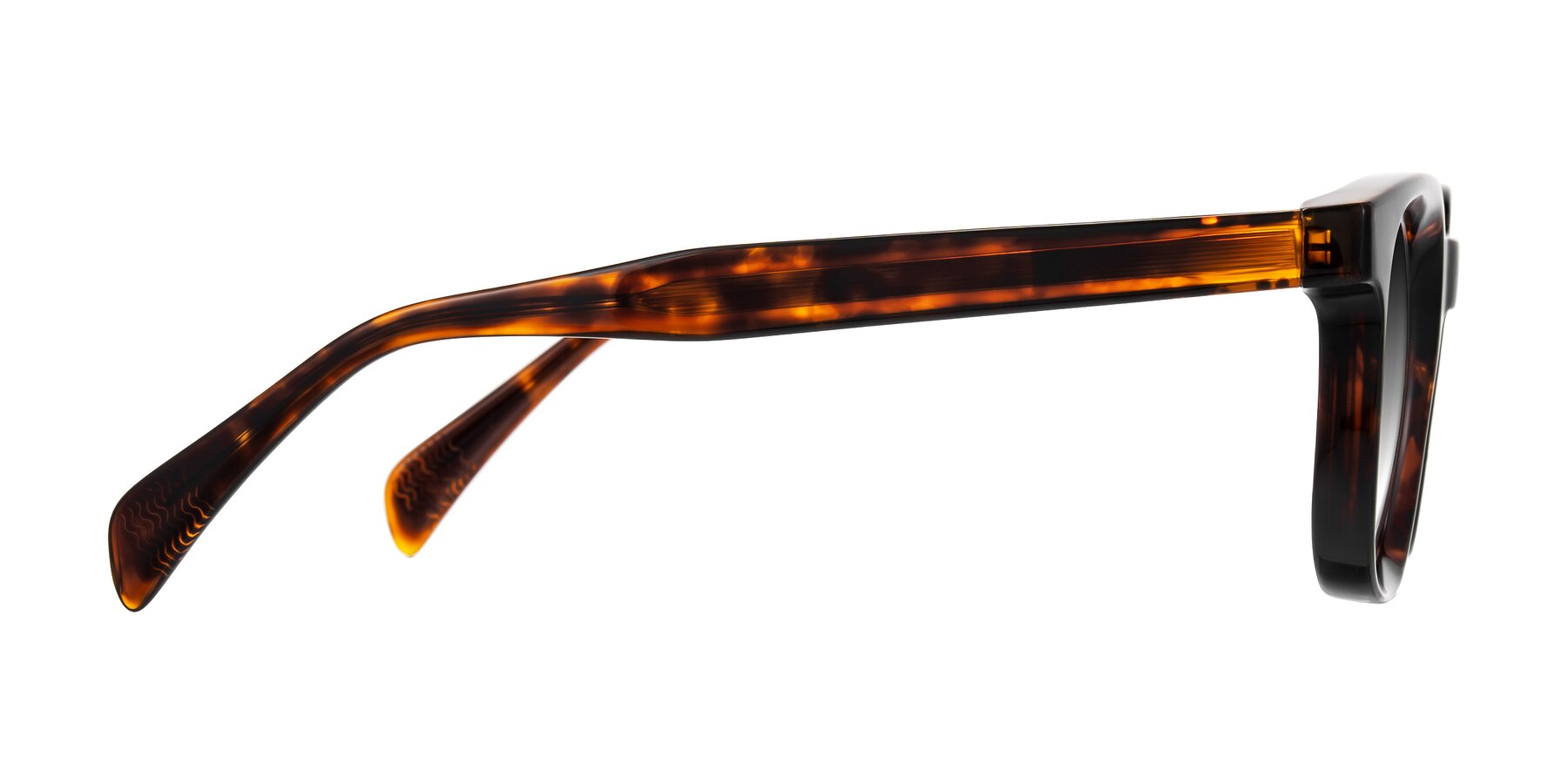 Side of Mysterious in Dark Tortoise with Gray Gradient Lenses