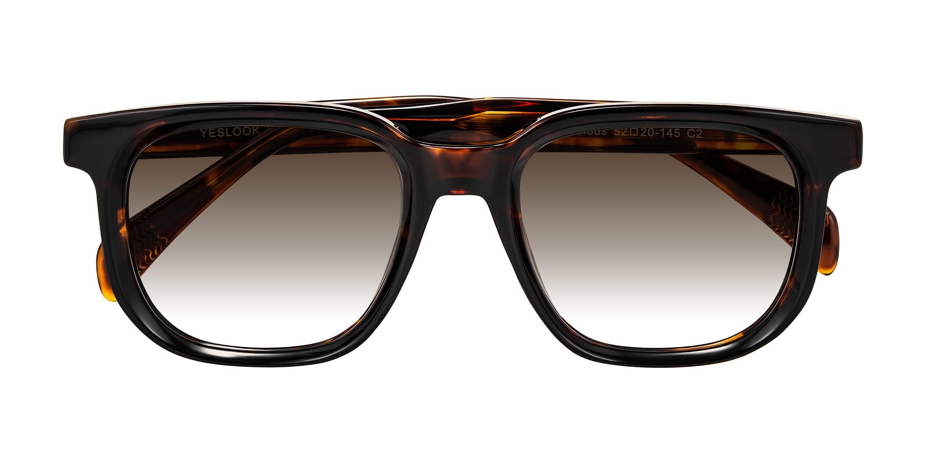 Folded Front of Mysterious in Dark Tortoise with Brown Gradient Lenses