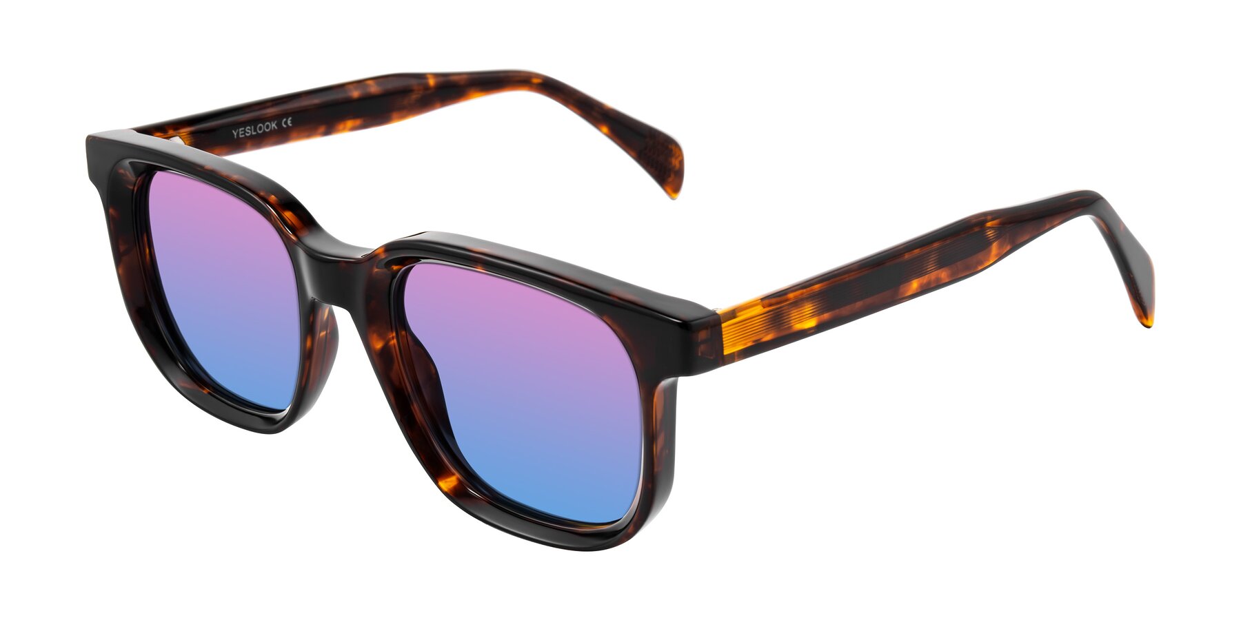 Angle of Mysterious in Dark Tortoise with Pink / Blue Gradient Lenses