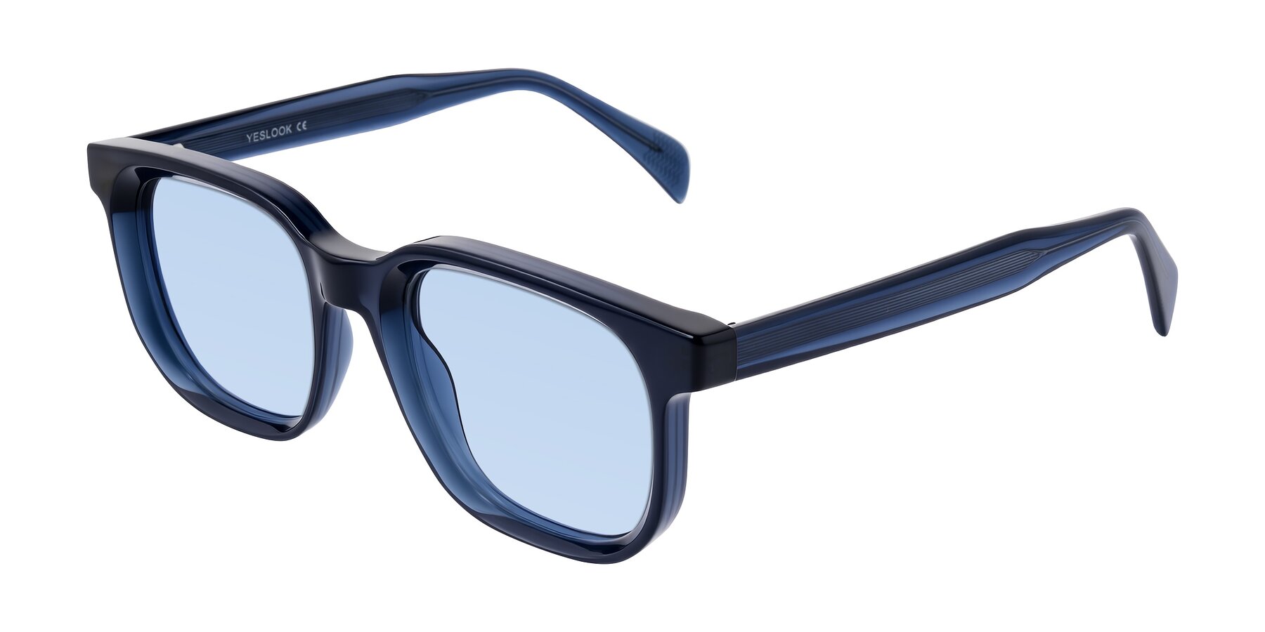Angle of Mysterious in Dark Blue with Light Blue Tinted Lenses
