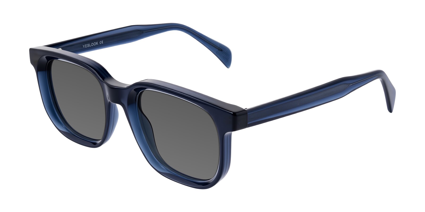 Angle of Mysterious in Dark Blue with Medium Gray Tinted Lenses