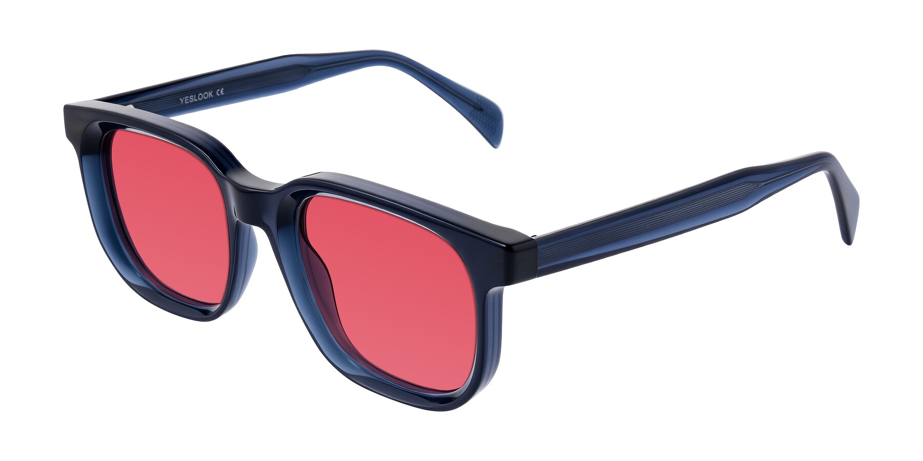 Angle of Mysterious in Dark Blue with Red Tinted Lenses