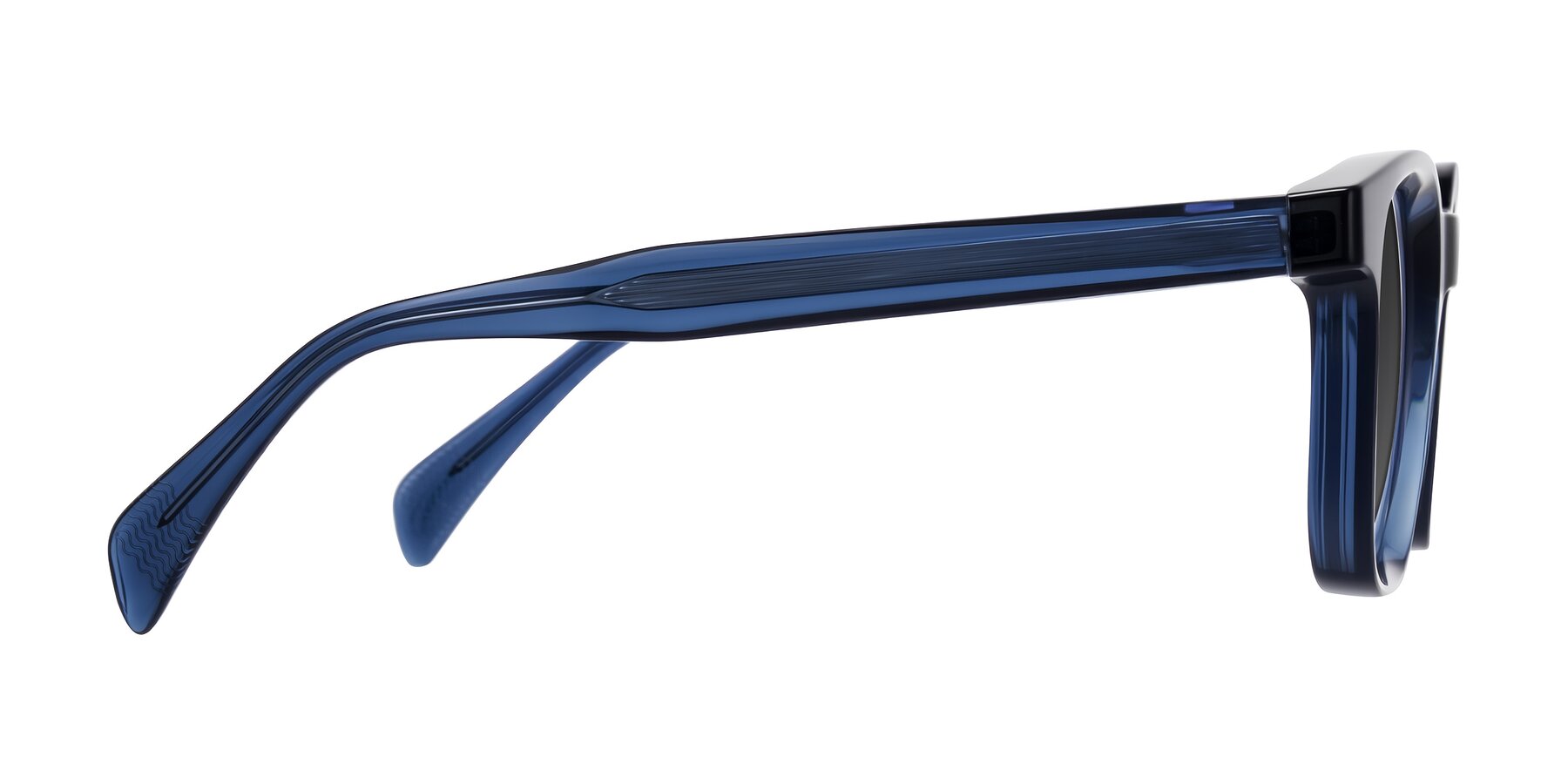 Side of Mysterious in Dark Blue with Gray Tinted Lenses