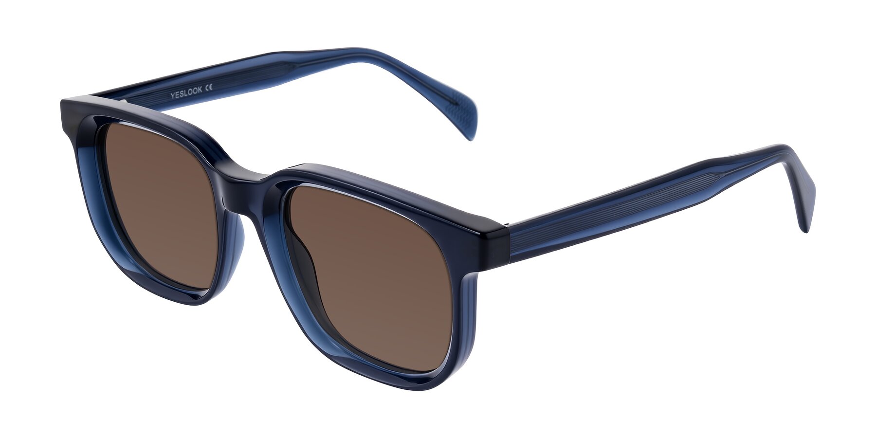 Angle of Mysterious in Dark Blue with Brown Tinted Lenses