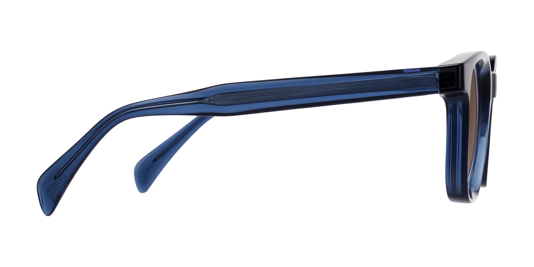 Side of Mysterious in Dark Blue with Brown Tinted Lenses