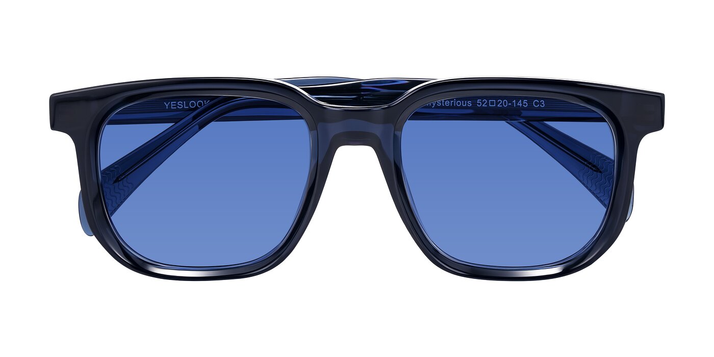 Mysterious - Dark Blue Tinted Sunglasses