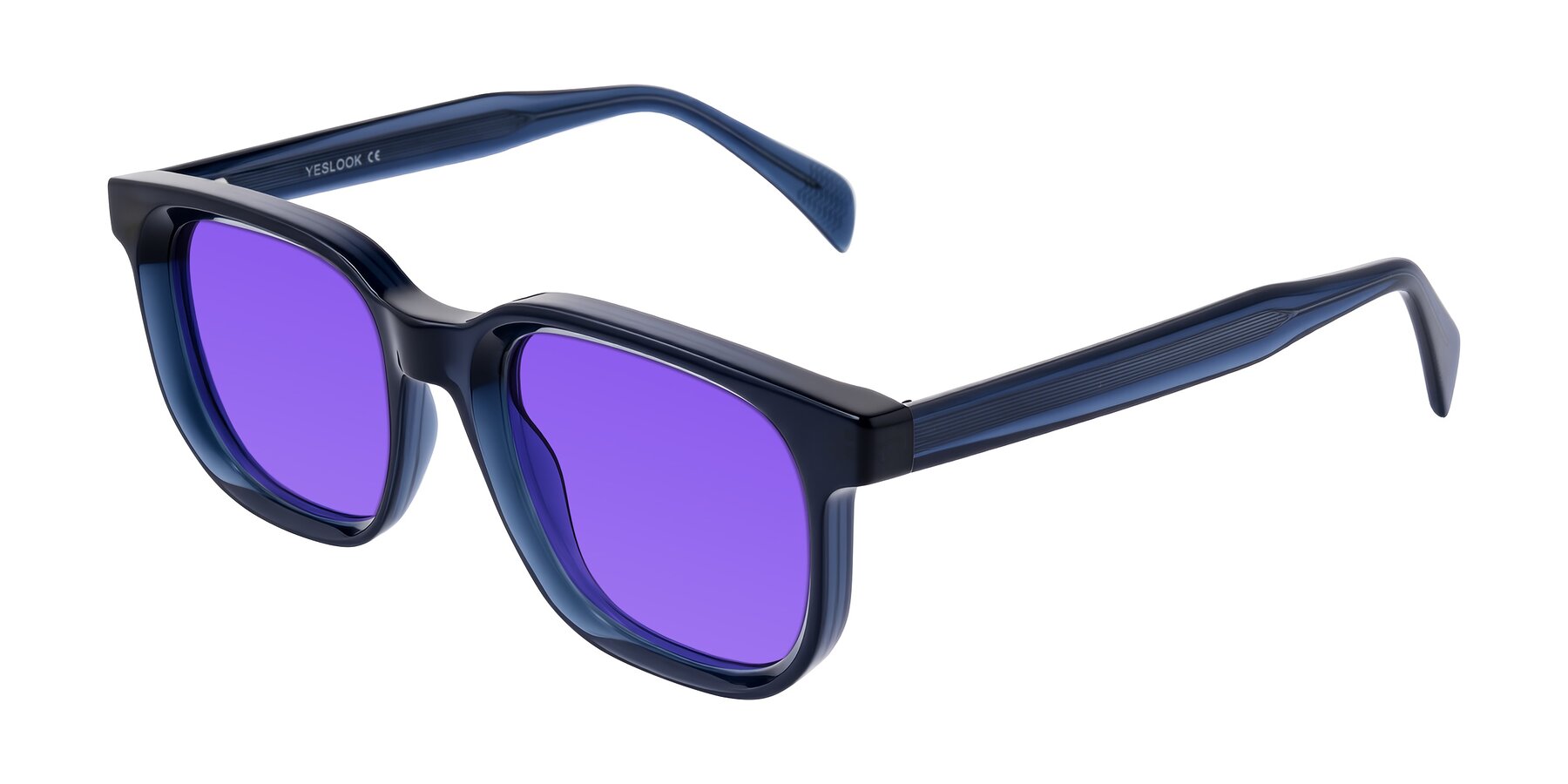 Angle of Mysterious in Dark Blue with Purple Tinted Lenses