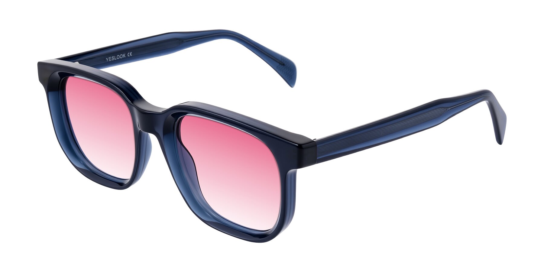 Angle of Mysterious in Dark Blue with Pink Gradient Lenses