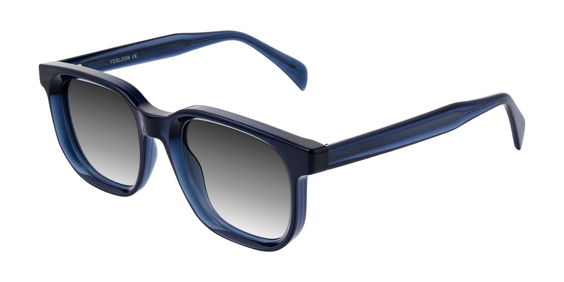 Angle of Mysterious in Dark Blue with Gray Gradient Lenses