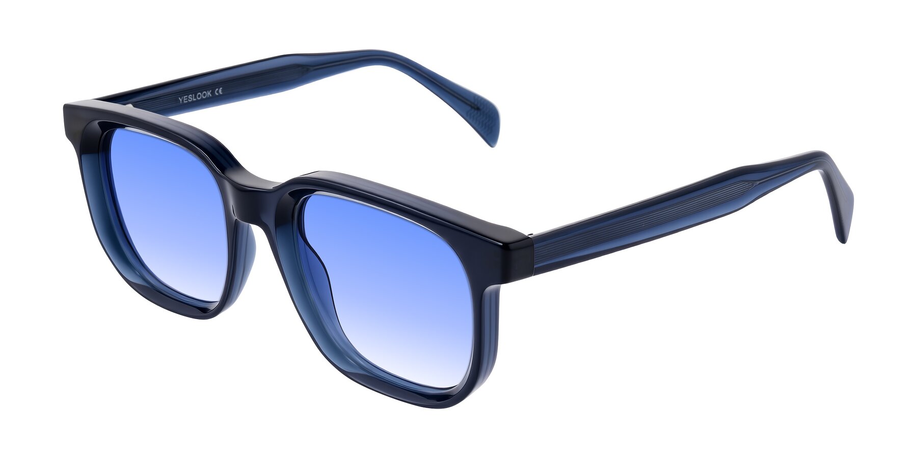 Angle of Mysterious in Dark Blue with Blue Gradient Lenses