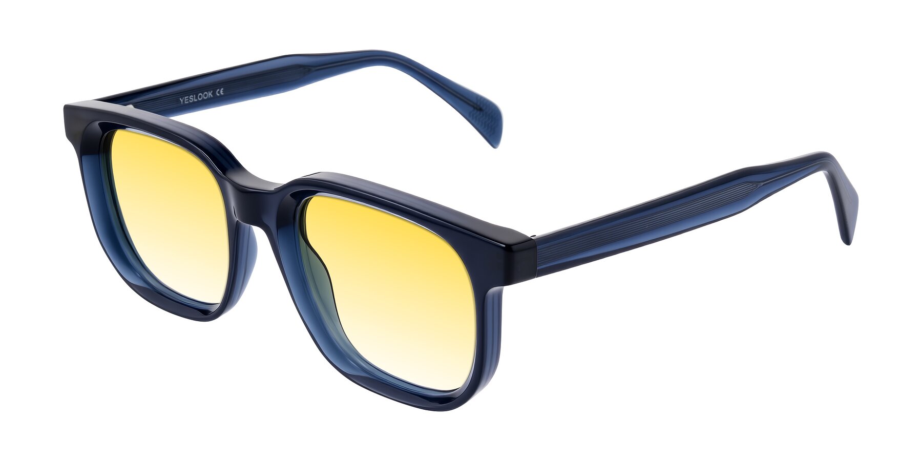 Angle of Mysterious in Dark Blue with Yellow Gradient Lenses