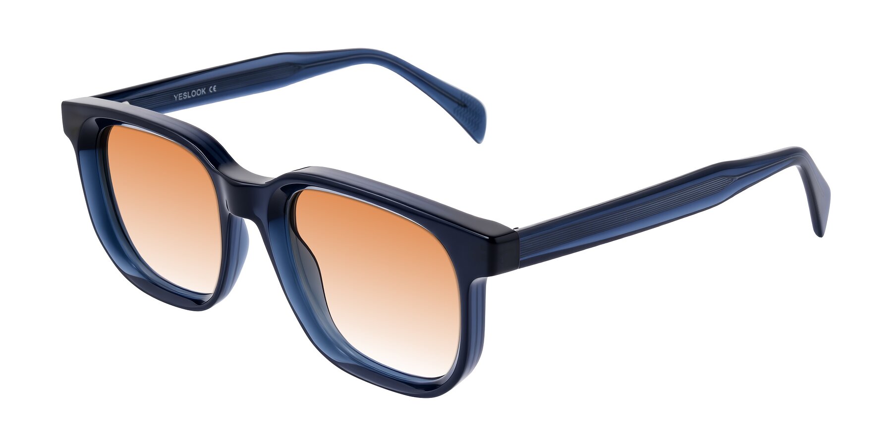 Angle of Mysterious in Dark Blue with Orange Gradient Lenses