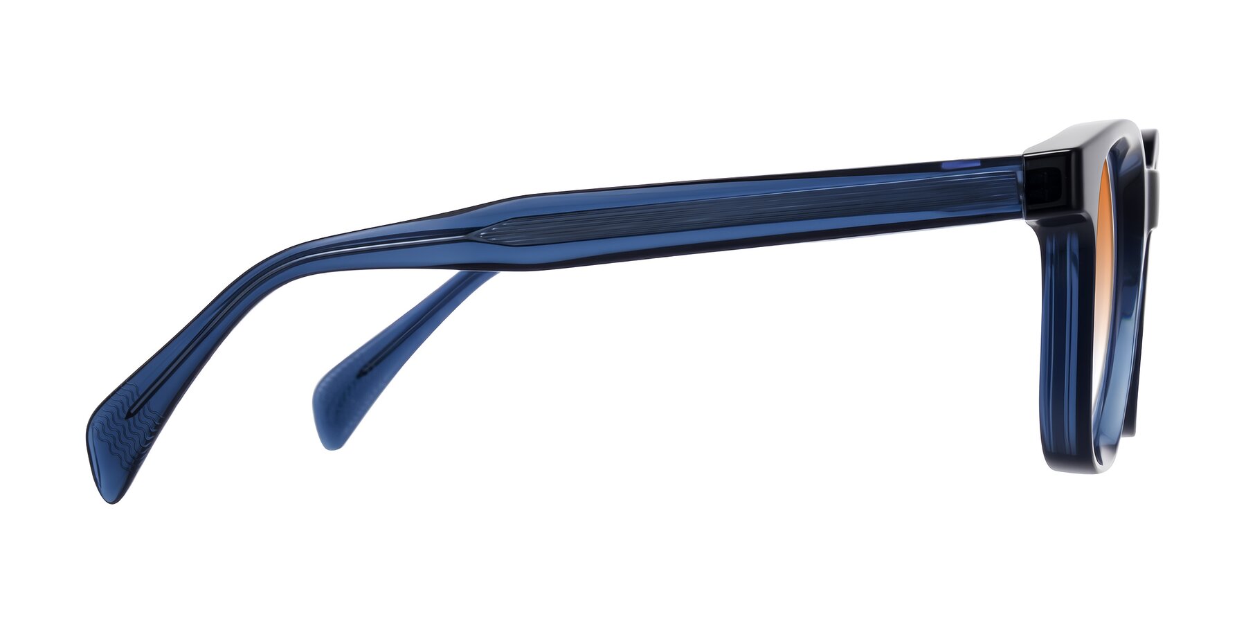 Side of Mysterious in Dark Blue with Orange Gradient Lenses
