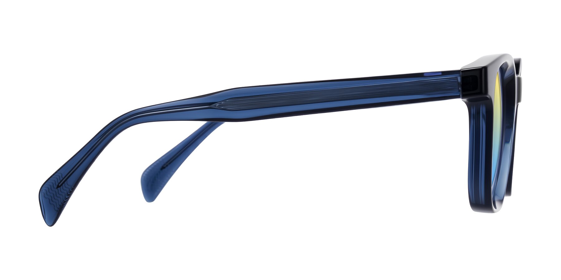 Side of Mysterious in Dark Blue with Yellow / Blue Gradient Lenses