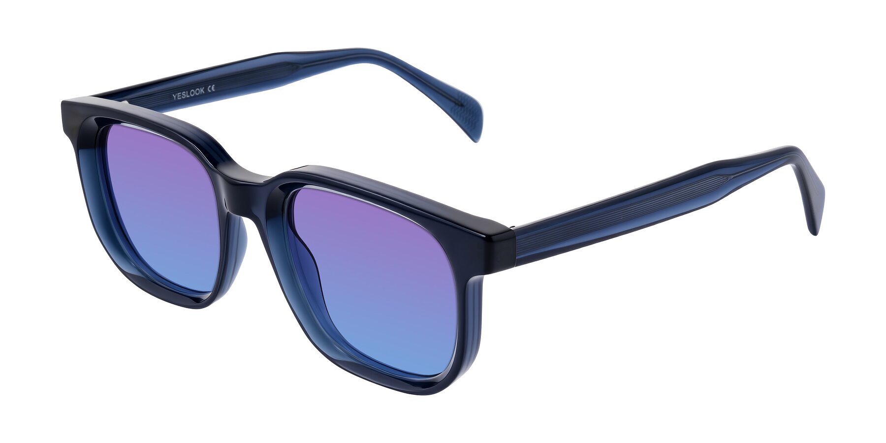 Angle of Mysterious in Dark Blue with Purple / Blue Gradient Lenses