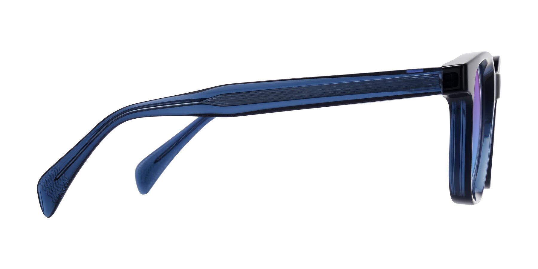 Side of Mysterious in Dark Blue with Purple / Blue Gradient Lenses