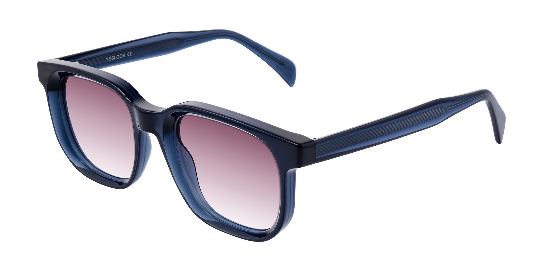Angle of Mysterious in Dark Blue with Wine Gradient Lenses