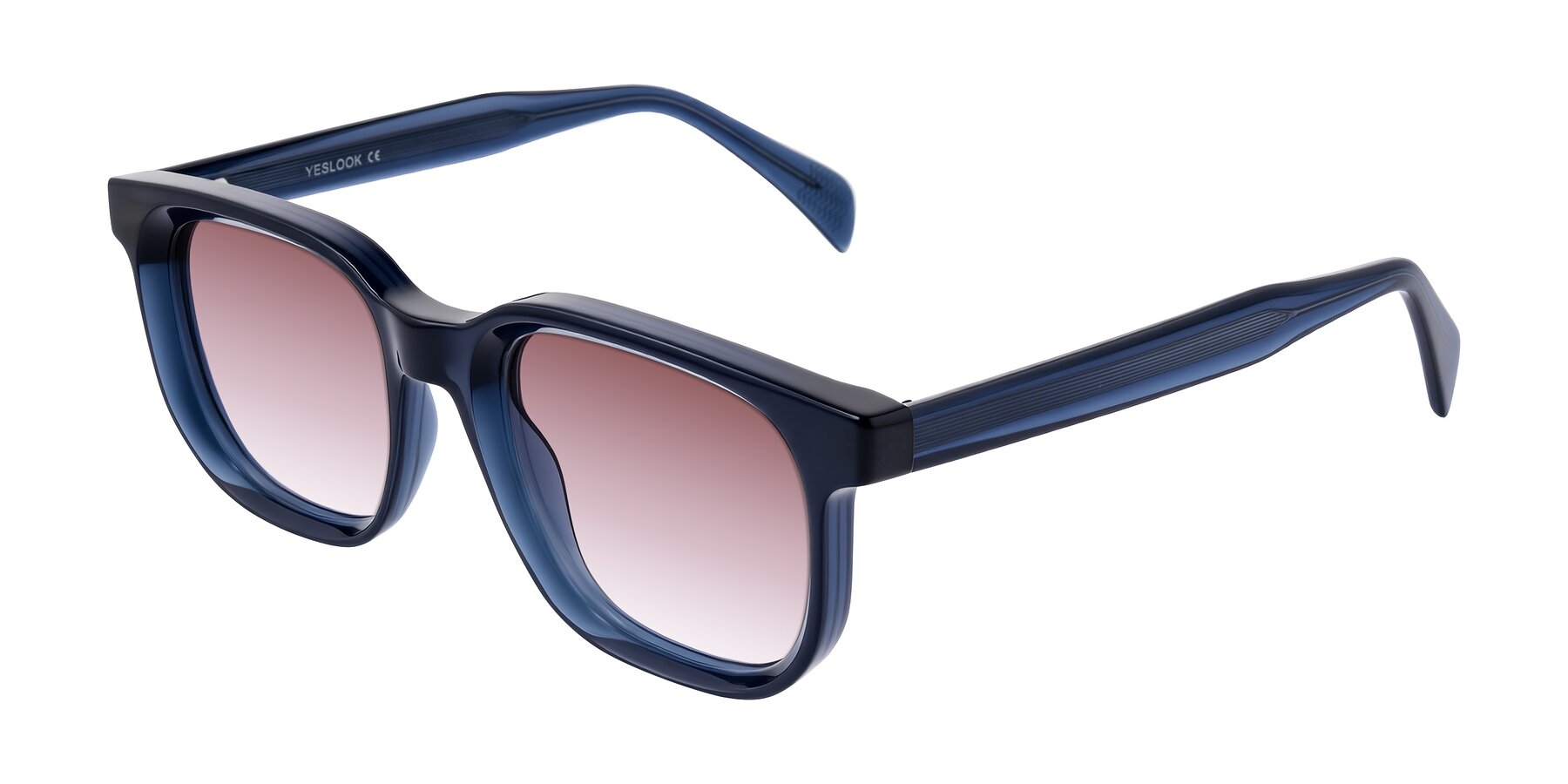 Angle of Mysterious in Dark Blue with Garnet Gradient Lenses
