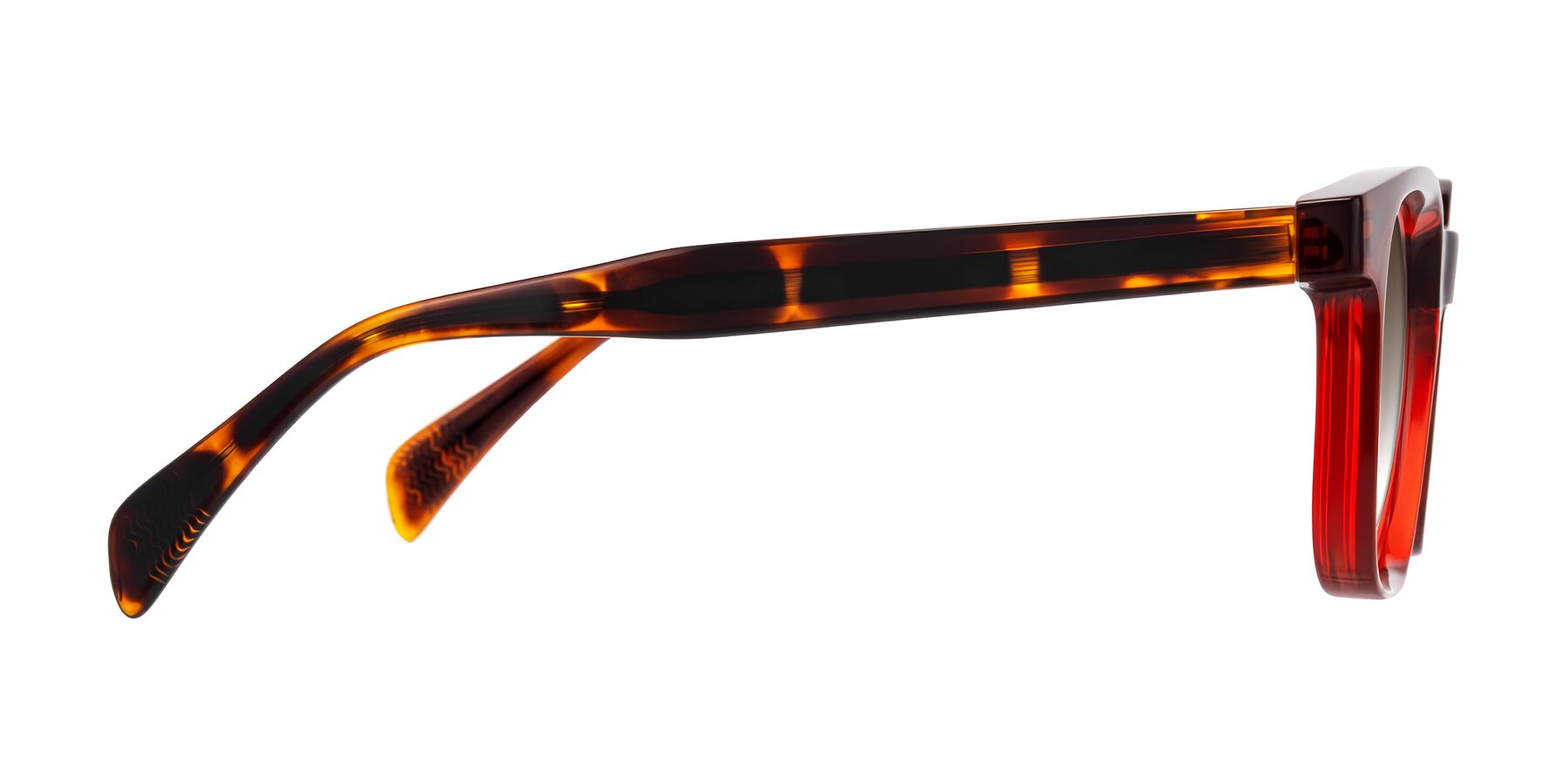 Side of Mysterious in Wine/Tortoise with Brown Gradient Lenses
