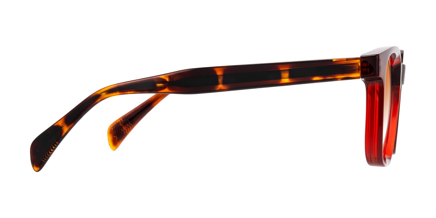 Side of Mysterious in Wine/Tortoise with Orange Gradient Lenses