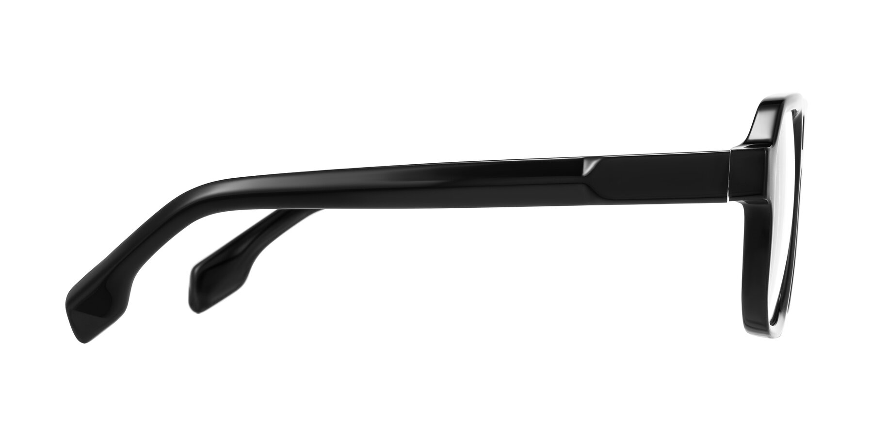 Side of Beizaai in Black with Clear Eyeglass Lenses