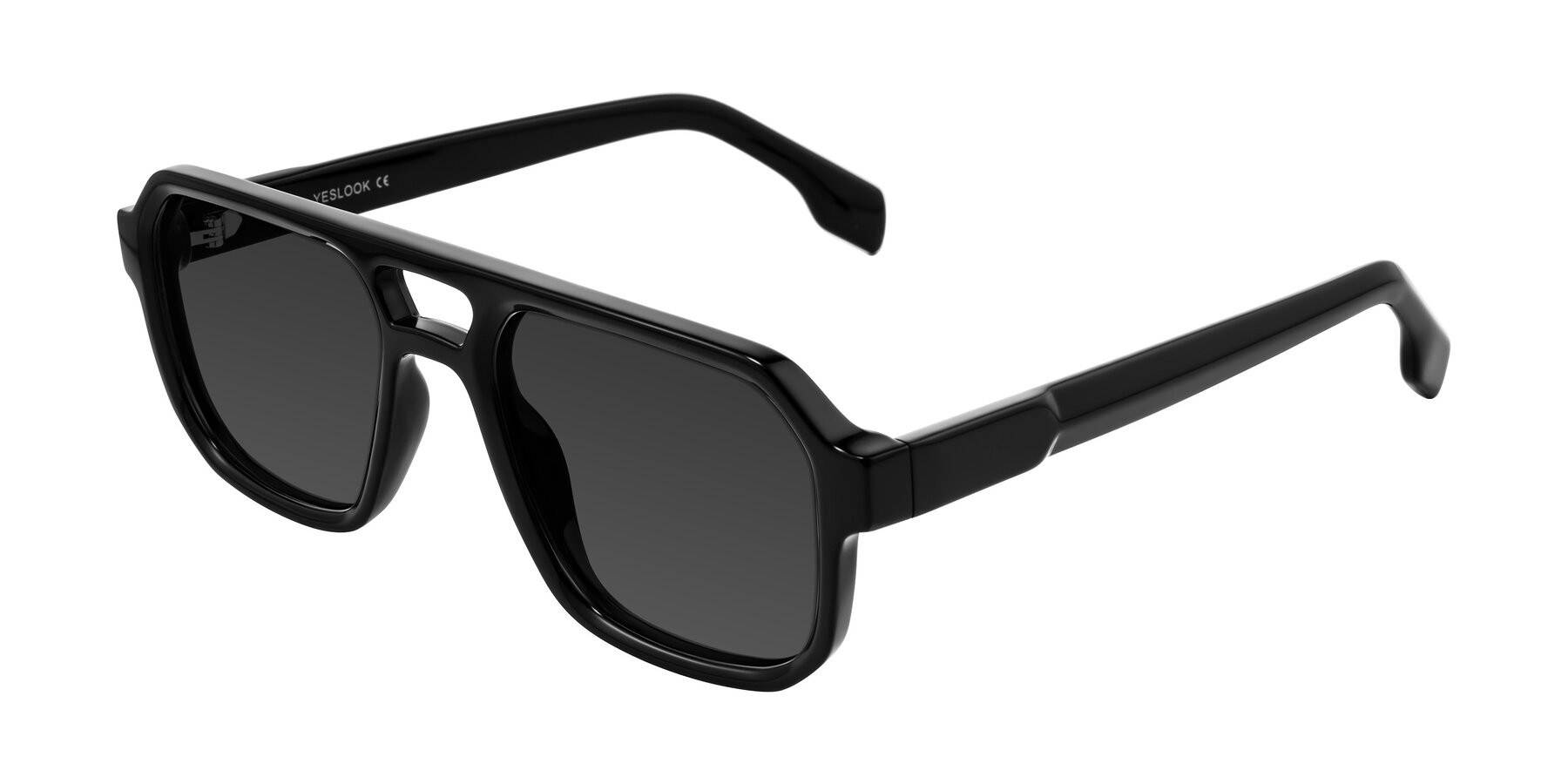Angle of Beizaai in Black with Gray Tinted Lenses