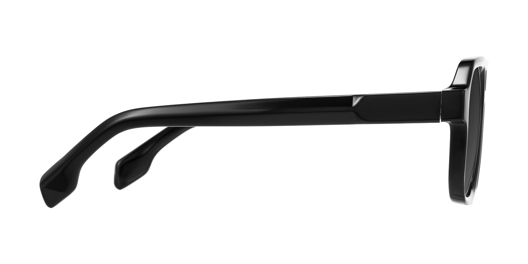 Side of Beizaai in Black with Gray Tinted Lenses