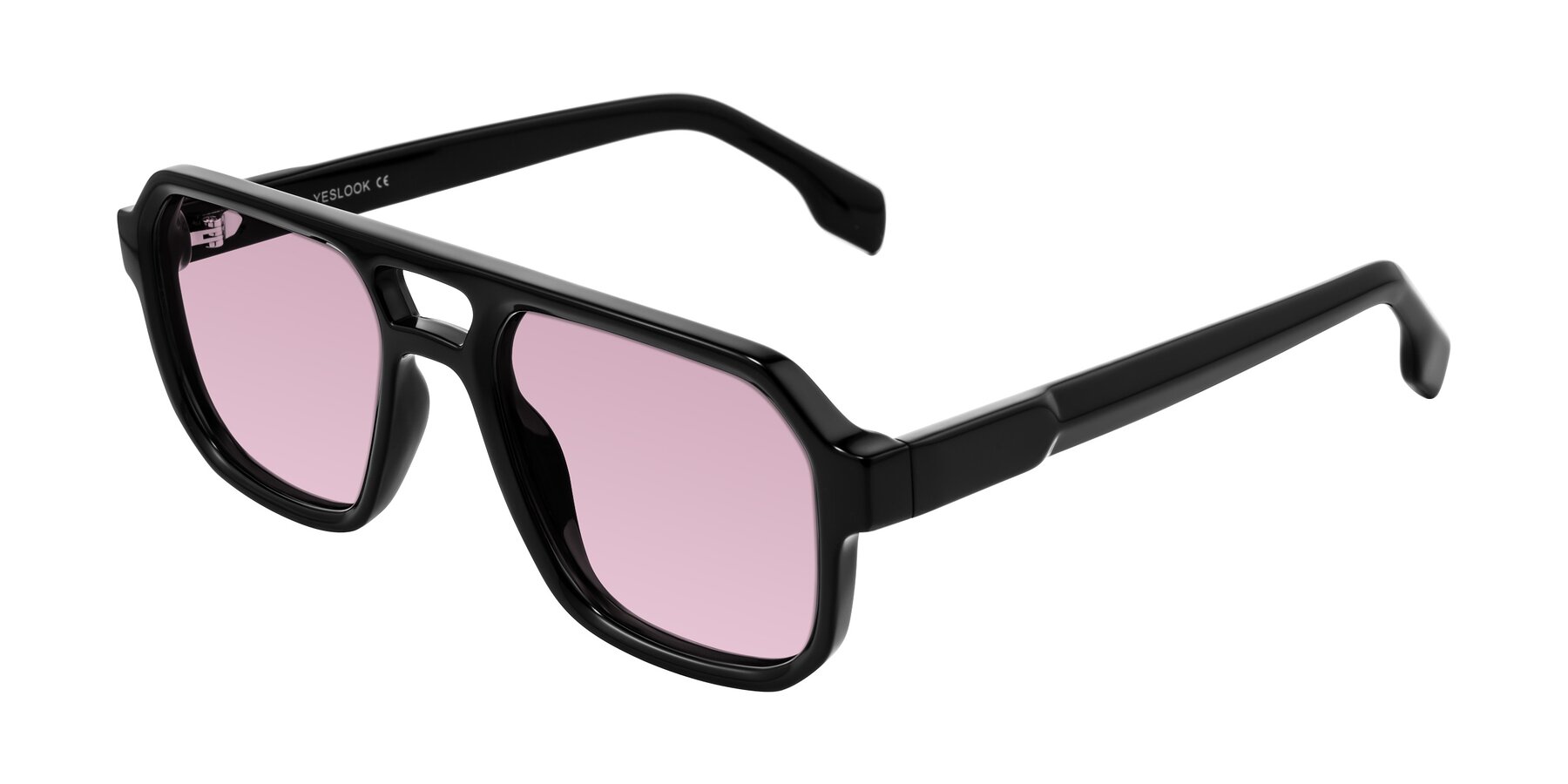 Angle of Beizaai in Black with Light Wine Tinted Lenses