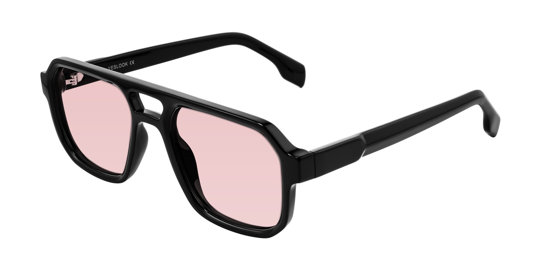 Angle of Beizaai in Black with Light Garnet Tinted Lenses