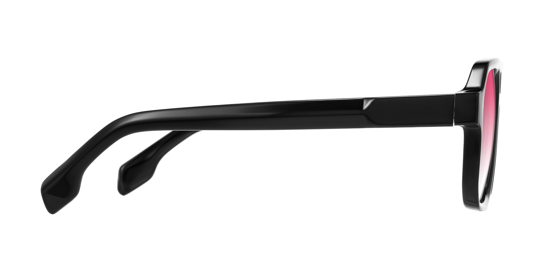 Side of Beizaai in Black with Pink Gradient Lenses