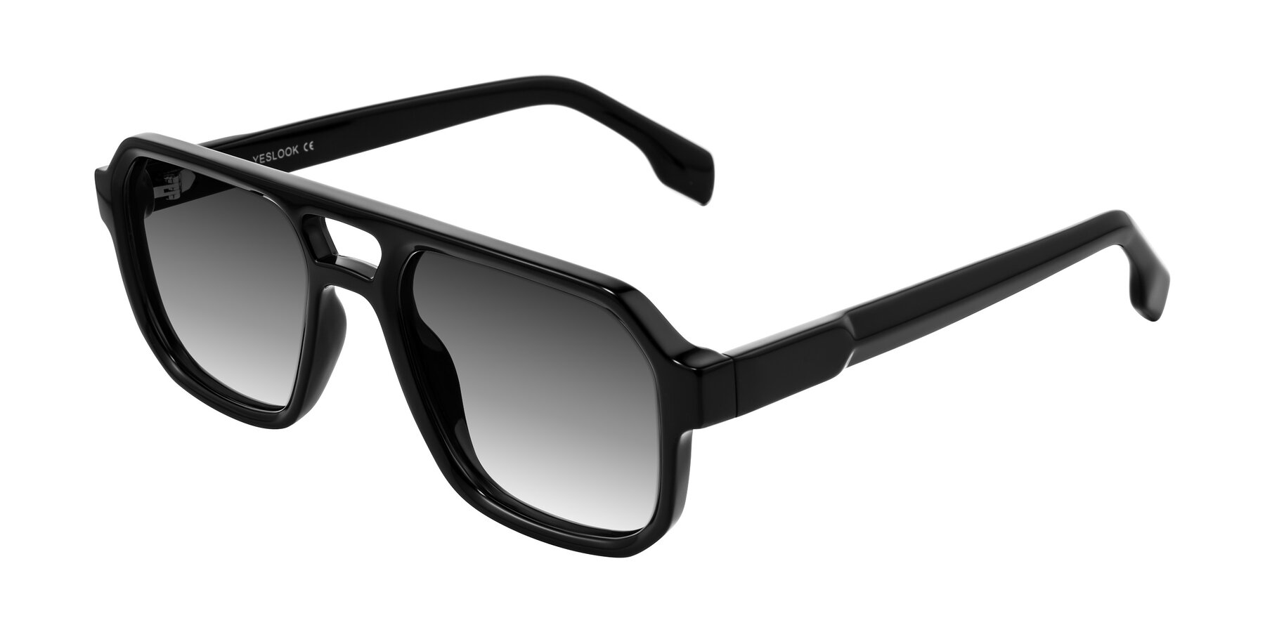 Angle of Beizaai in Black with Gray Gradient Lenses