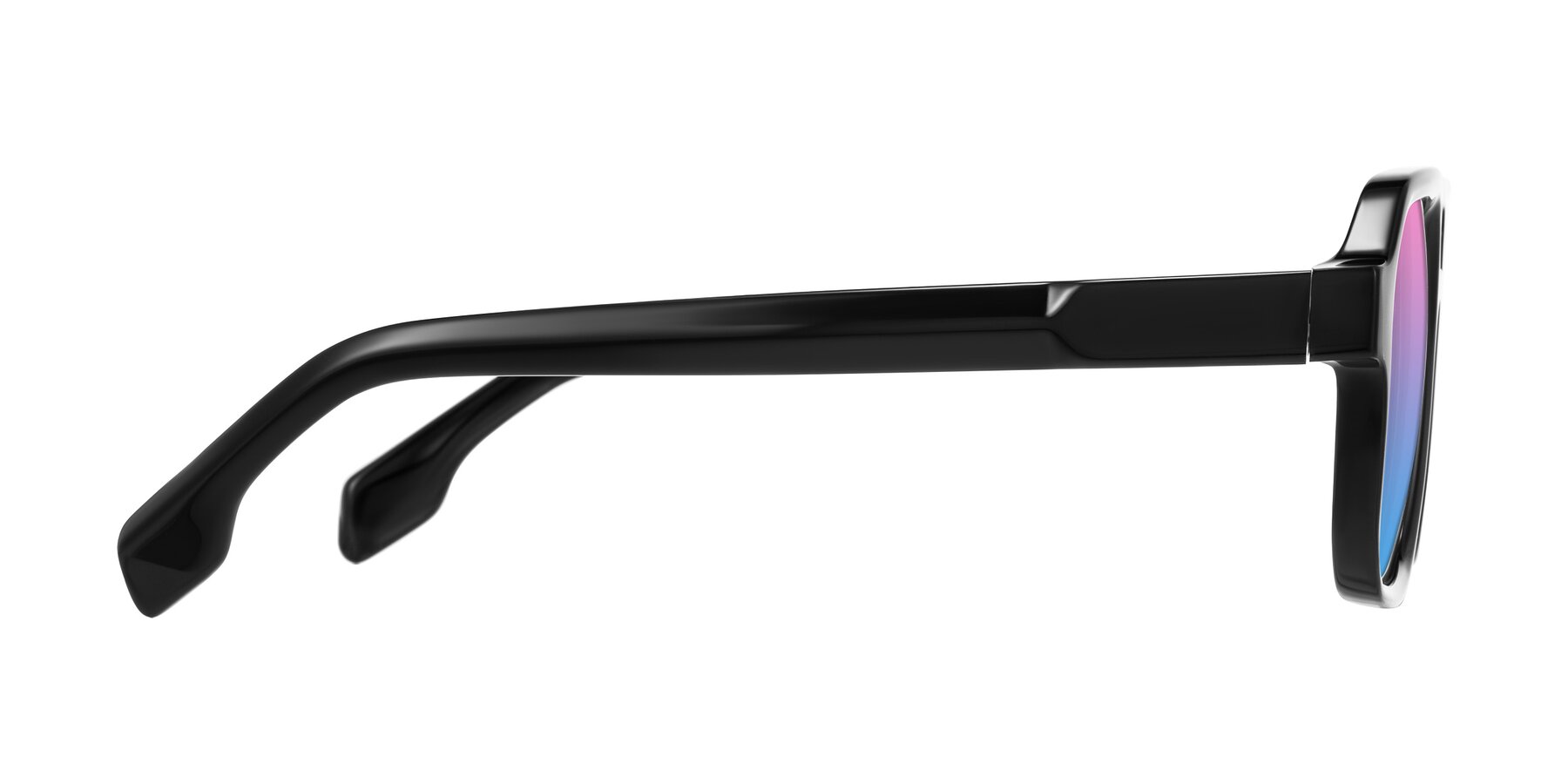 Side of Beizaai in Black with Pink / Blue Gradient Lenses