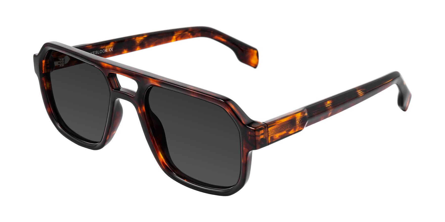 Angle of Beizaai in Tortoise with Gray Tinted Lenses