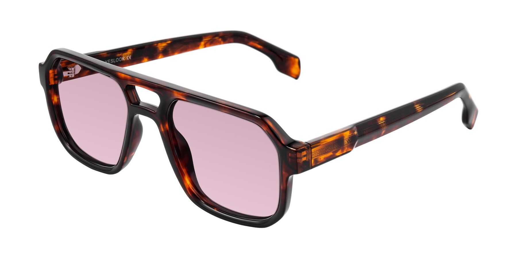 Angle of Beizaai in Tortoise with Light Wine Tinted Lenses