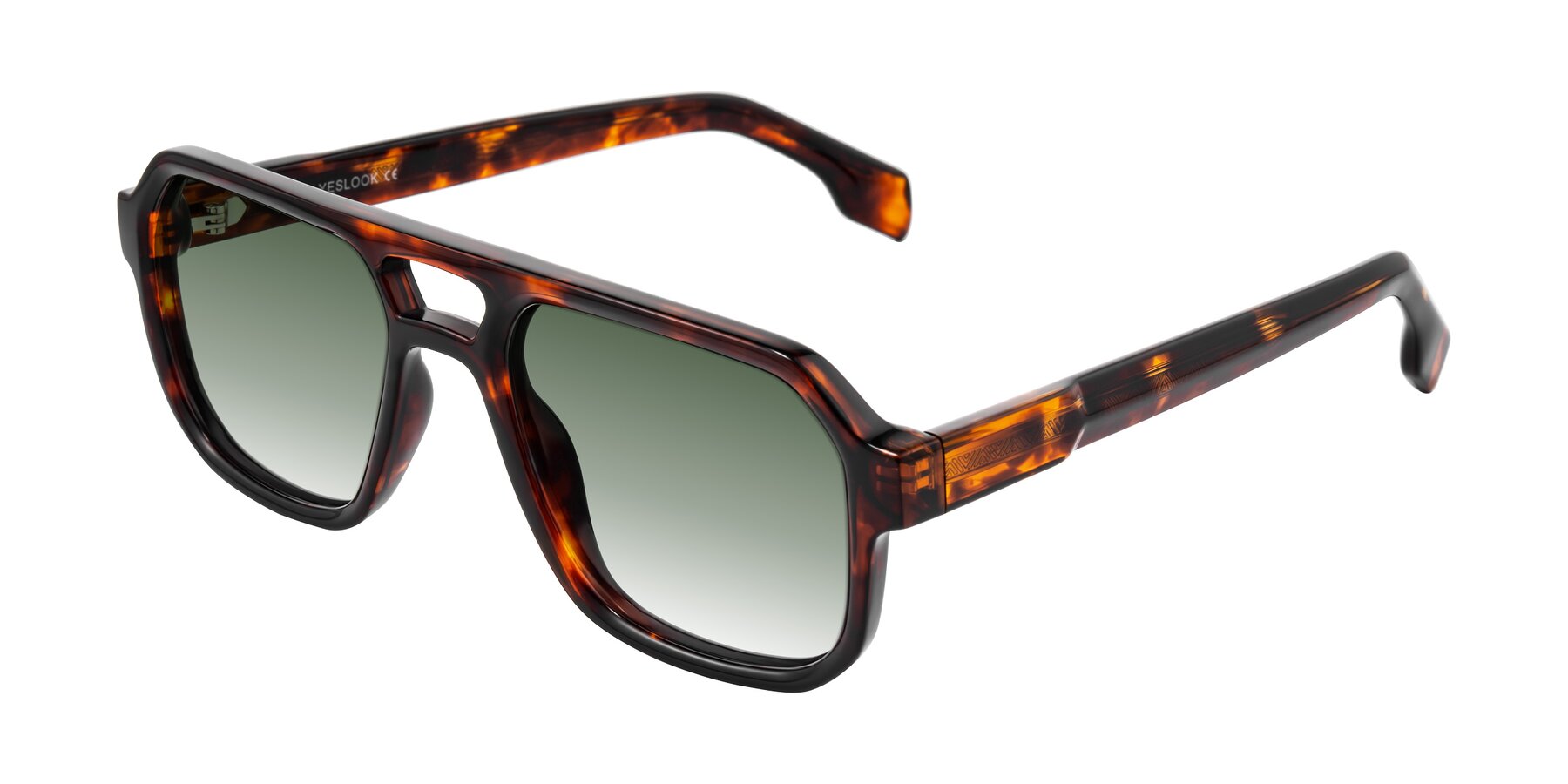Angle of Beizaai in Tortoise with Green Gradient Lenses