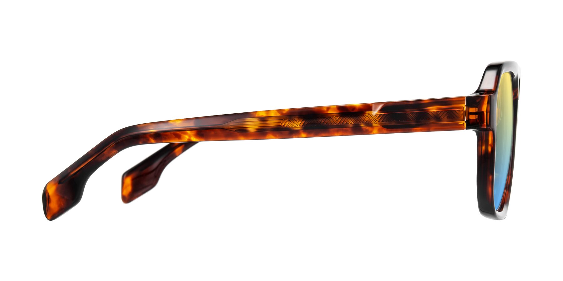 Side of Beizaai in Tortoise with Yellow / Blue Gradient Lenses