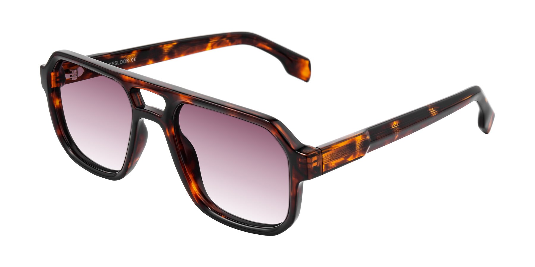 Angle of Beizaai in Tortoise with Wine Gradient Lenses