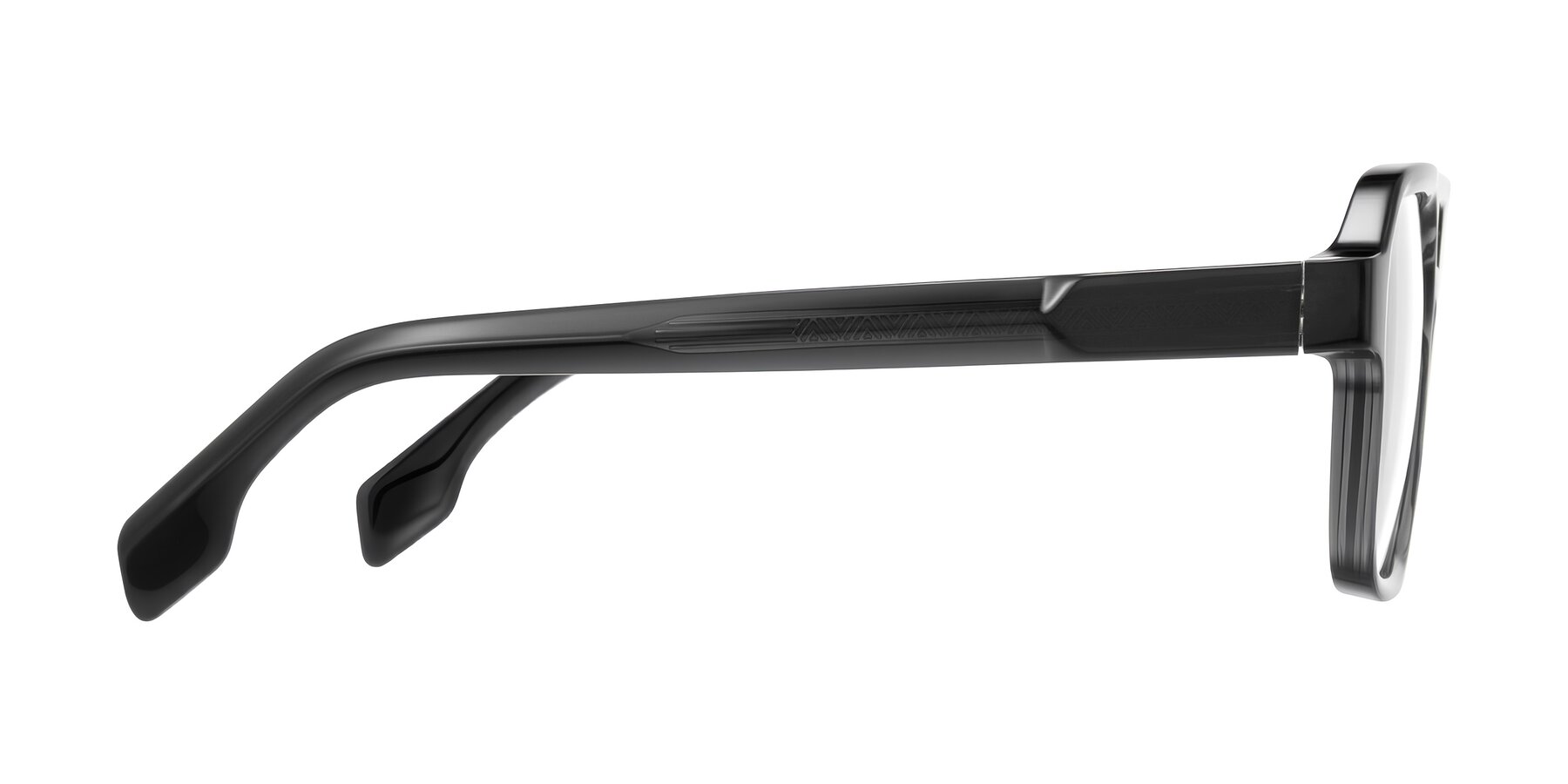 Side of Beizaai in Dark Gray with Clear Eyeglass Lenses