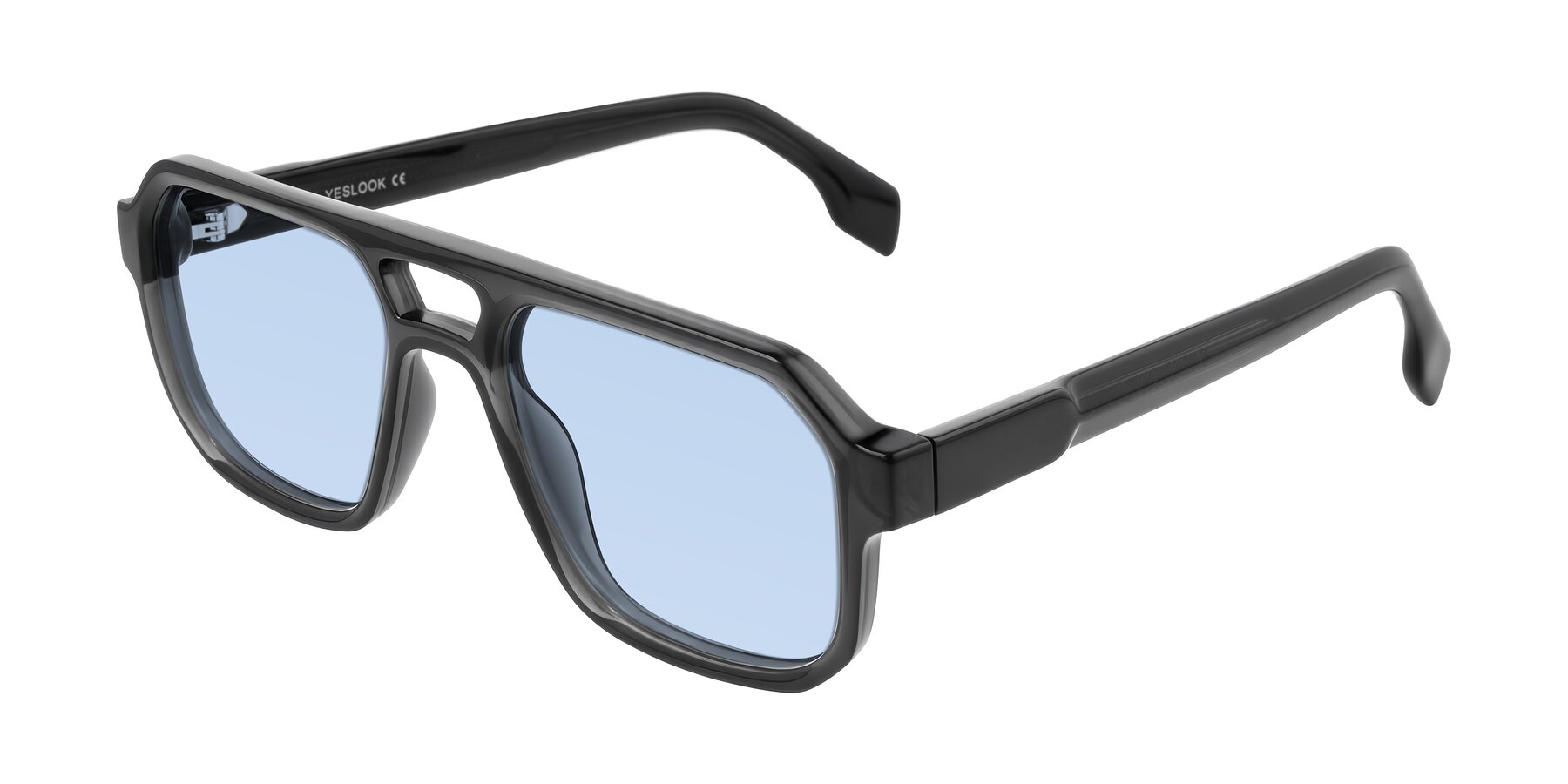 Angle of Beizaai in Dark Gray with Light Blue Tinted Lenses