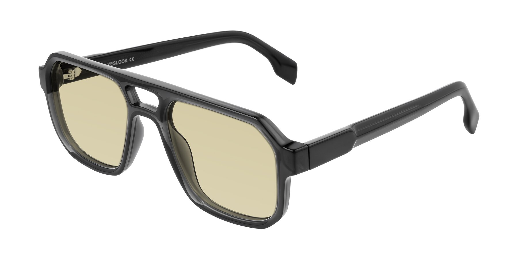 Angle of Beizaai in Dark Gray with Light Champagne Tinted Lenses