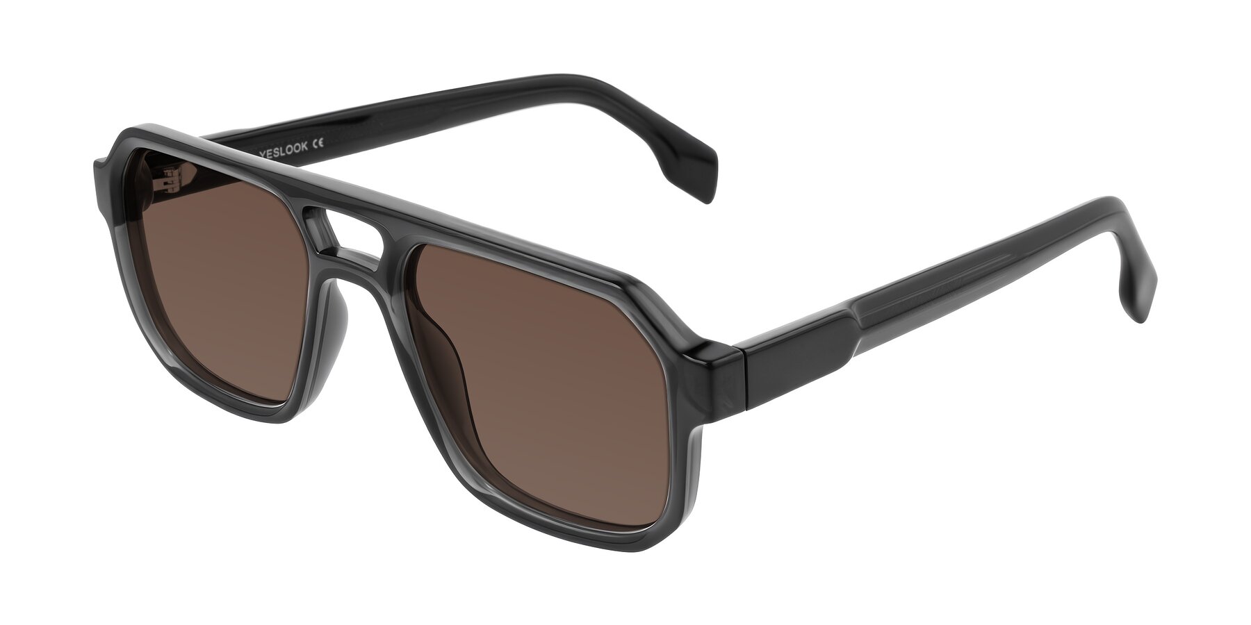 Angle of Beizaai in Dark Gray with Brown Tinted Lenses