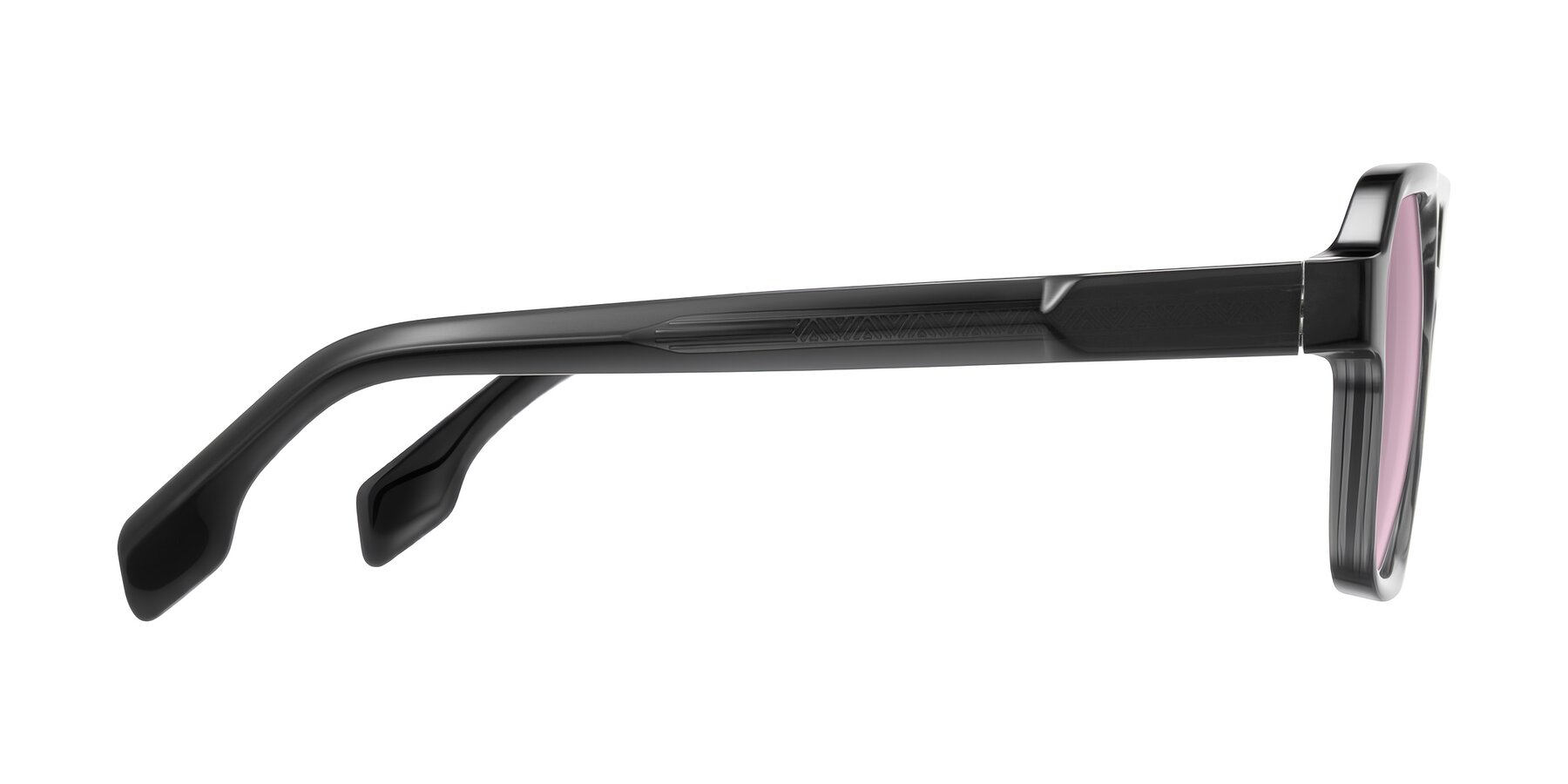 Side of Beizaai in Dark Gray with Light Wine Tinted Lenses
