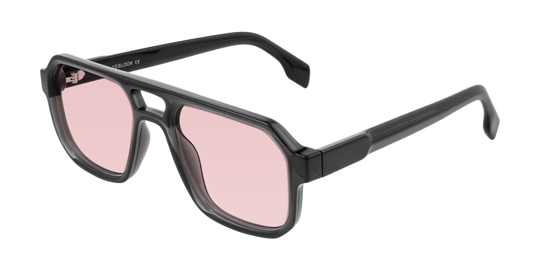 Angle of Beizaai in Dark Gray with Light Garnet Tinted Lenses