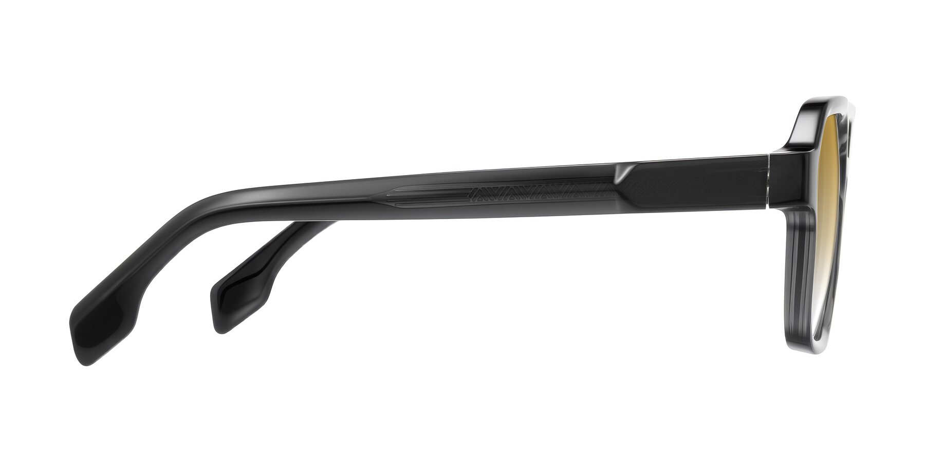 Side of Beizaai in Dark Gray with Champagne Gradient Lenses