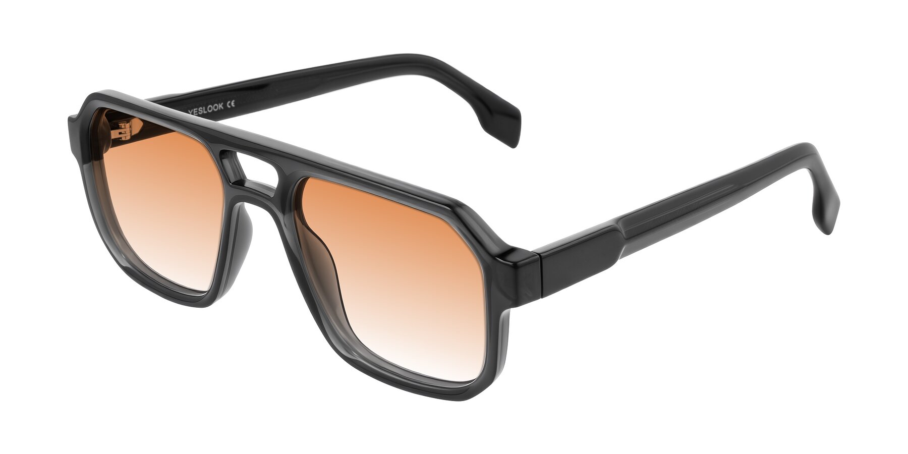 Angle of Beizaai in Dark Gray with Orange Gradient Lenses