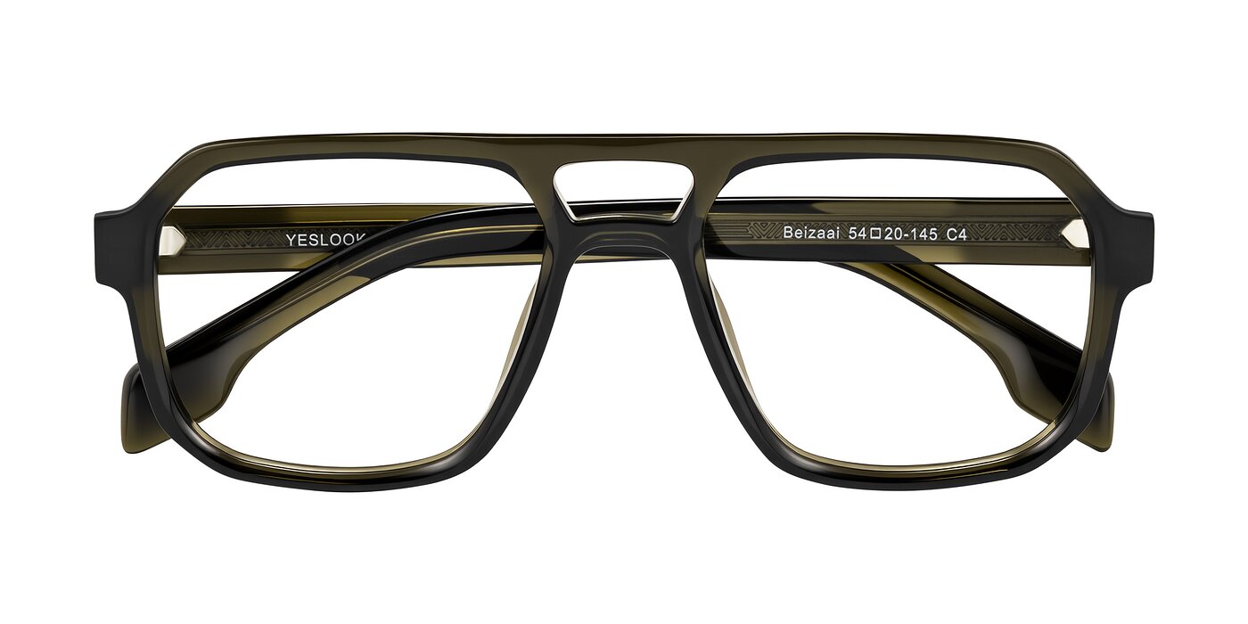Beizaai - Translucent Olive Gray Eyeglasses